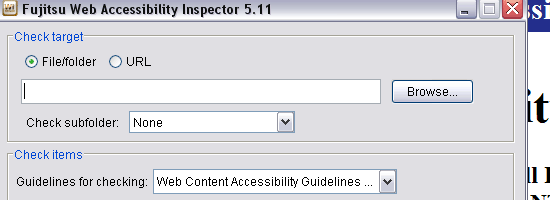 Web Accessibility Inspector - screen shot.